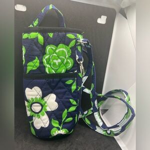 Floral Quilted Water Bottle Crossbody Bag
